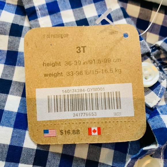 3 for $15💙NWT Crazy 8 Button down Shirt💙 - Picture 3 of 3